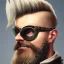 Placeholder: a _ fantasy _ style _ portrait _ painting _ of white male spiky hair short head smile beard round face steampunk goggles rpg dnd oil _ painting _ unreal _ 5 _ daz. _ rpg _ portrait _ extremely _ detailed _ artgerm _ greg _ rutkowski _ greg