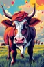 Placeholder: pop art pixels 10000 images war cow