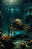 Placeholder: under deep ocean with crustaceans