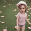 Placeholder: Lily rose depp toddler, full body, floral clothes, dynamic pose, tokio background, dramatic lighting, hyper realistic, unreal engine, 8k, upscale