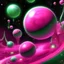 Placeholder: floating supernatural worldsgreen galaxies pink planets fashionable