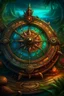 Placeholder: Digital art illustration of the ancient compass of guidance, a card with intricate detailing and ancient symbols, designed to guide players and provide them with the ability to rearrange piles on the game board, allowing complete control over the game strategy. the illustration will capture the essence of adventure and mystery, with a touch of fantasy, using vibrant colors and digital painting techniques.