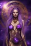 Placeholder: VERY BEAUTIFUL WOMAN FROM THE PLANET VENUS, WITH STRANGE CLOTHES ON HER BODY, LONG GOLDEN HAIR WITH A PURPLE AURA ON HER BODY