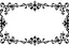 Placeholder: black bold filigree corner elements, organic western, black on white vector