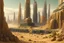Placeholder: city, sci-fi, sand, rocks, bitpunk influence