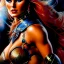 Placeholder: portrait oil on canvas,beautiful busty Female Warrior, minimal armor,comic book cover, mystical colors,insanely detailed,realistic,intrincate detail,crystal clear eyes, 16k resolution, masterpiece,Simon Bisley,Frank Frazetta,Alex Horley,ARTHUR ADAMS