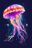 Placeholder: A bright jellyfish throwing something