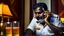 Placeholder: indian hotel keeper drools while drunk on the phone