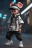 Placeholder: cartoon cute Chinese Pixui Dragon with white and sneakers, Cyberpunk realism style, front view, wearing a chef costume, zbrush, Arys Chien and light black, lit children, 32k uhd, street fashion, round,8k,HD