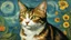 Placeholder: Portrait of a cat by Van Gogh