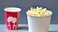 Placeholder: popcorn in disposable paper cup