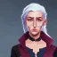 Placeholder: Portrait of a 30 year old sorceress like a blonde Mary Poppins