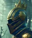 Placeholder: A badass king wearing a broken mask, atmospheric, realistic, unreal engine, cinematic lighting, octane render.