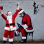 Placeholder: santa, banksy wall, camera