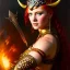 Placeholder: portrait 'beautiful Sexy busty Redhead Sif',Braids,horned helmet, celtic tattoed,painting by gaston bussiere, greg rutkowski, yoji shinkawa, yoshitaka amano, tsutomu nihei, donato giancola, tim hildebrandt, oil on canvas, cinematic composition, extreme detail,fit full head inside picture,32k