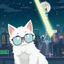 Placeholder: Cats hair emo , Lazer glass , Tokyo city night view wallpaper , cartoon