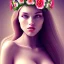 Placeholder: sexy women with flowers crown