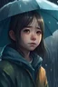 Placeholder: A girl in rainy days