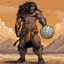 Placeholder: Samson: his hair is so long that it forms a ball on which he stands.