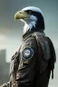 Placeholder: portrait,beautiful eagle robot, post-apocalyptic in a cyberpunk city, realistic, intriacte detail, sci-fi fantasy style, volumetric lighting, particales,highly detailed,cinamatic, deep