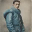 Placeholder: Rudolph Valentino, blue, autochrome, plastic puffy jacket