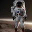 Placeholder: an astronaut in moon, full body, highly detailed, kente, black puffer jacket, 3d render