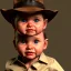 Placeholder: Indiana Jones toddler, full body, dramatic lighting, hyper realistic