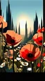 Placeholder: field of poppys by and oswaldo guayasamin and alexandre archipenko and yannis moralis in the style of , Artstation Deviant art, natural lighting accent lighting, in the street, intricate scenery highly detailed