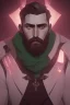 Placeholder: photorealistic white faceless male bearded handsome, hyperdetailed painting, luminism, Bar lighting, complex, dark green miltary armor, 4k resolution concept art, Artgerm, WLOP, Alphonse Mucha, 3d render, octane render, intricately detailed, cinematic, awesome full color, hand drawn, dark, gritty, cinematic