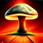 Placeholder: a painting of a mushroom lamp