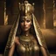 Placeholder: Behold the powerful alluring and pretty egiptian empress, her body adorned with the traditional egiptian costumes, HDR, beautifully shot, hyperrealistic, sharp focus, 64 megapixels, perfect composition, high contrast, cinematic, atmospheric, moody