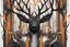 Placeholder: Black Shadow symbiote in 8k realistic anime e drawing style, human model, close picture, Deer them, neon color, antlers deer, intricate details, highly detailed, high details, detailed portrait, masterpiece,ultra detailed, ultra quality