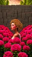 Placeholder: between roses, cube-headed woman among roses by peter nedves, bizarre, surreal