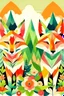 Placeholder: korean fox-ear lesbians in forest flowers geometric art