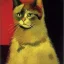 Placeholder: Portrait of a cat by Van Gogh