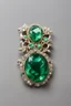 Placeholder: A green broochprecious emerald stone brooch