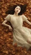 Placeholder: a woman laying on top of a pile of leaves, jingna zhang, portrait of female korean idol, cgsociety 9, realistic portrait photography, by Sim Sa-jeong, lensculture portrait awards, by Kim Deuk-sin, by Kim Tschang Yeul, alessio albi and shin jeongho, jinsung lim, realistic fantasy photography