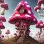 Placeholder: A lumpy mushroom house floating in space. neutral colors, white, magenta red, Detailed gloss Painting, rich color, fantastical, intricate detail, splash screen, hyperdetailed, insane depth, concept art, 8k resolution, trending on Artstation, Unreal Engine 5, color depth, dynamic lighting, splash art, dramatic, masterpiece, excellent quality beautiful Imaginative, unique,