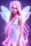 Placeholder: smiling girl, cute, beautiful, long hair, fairy wings, light pastel colors, bright, transparent dress, smile