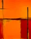 Placeholder: A yellow peak with torii gates in daylight painted by Mark Rothko