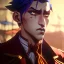 Placeholder: circus, ringleader, Arthur Kulkov face shot, front, handsome, male, Russian, fantasy, anime, yoji shinkawa dreamscape, fenghua zhong, mystical colors, Golden hour, Lisa Frank fantasy