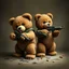Placeholder: Teddy bears with weapons.