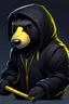 Placeholder: cyber honey badger wearing a black hoodie