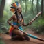 Placeholder: Ta-qua-cha-ha-neh [colourful realistic 8k photo] With grace the youthful tribal woman in agent provocateur began to play a haunting melody on the long and hard didjeridoo, like if she is mating with the didgeridoo, her breath weaving through the instrument with charm. The nature came alive with a newfound energy, as she closed her eyes, a primal urge stirred within her, awakening desires and her ecstasy