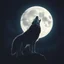 Placeholder: wolf howling at the moon