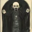 Placeholder:  Nosferatu vampire with a tentacle beard as a Russian Orthodox