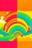 Placeholder: poster for a festival vector rainbow