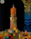 Placeholder: A flesh colored tower in a tempest storm designed in ancient Greek mosaics painted by Paul Klee