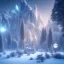 Placeholder: winter landscape, bells, ice, dreamy, science fiction