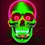 Placeholder: a field of 1000s of cartoonish, anatomically correct, skulls, vivid RANDOM BRIGHT neon colors, dark comedy, well lit, high detail, photorealistic, horrorcore, fun, scary, dead